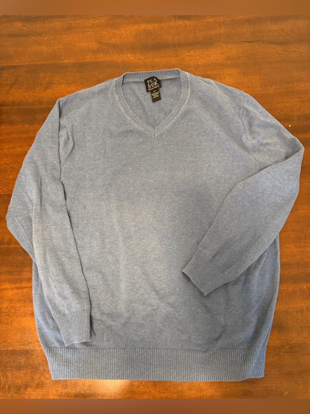 Jos. A. Bank Men's Light Blue V-Neck Sweater